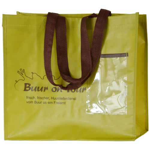 3610-9780 PP Woven Carrier Bags landscape format custom made !